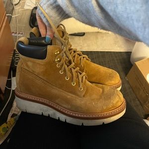 Rag & Bone Suede Lace-Up Boots with Rubber Sole Size 38